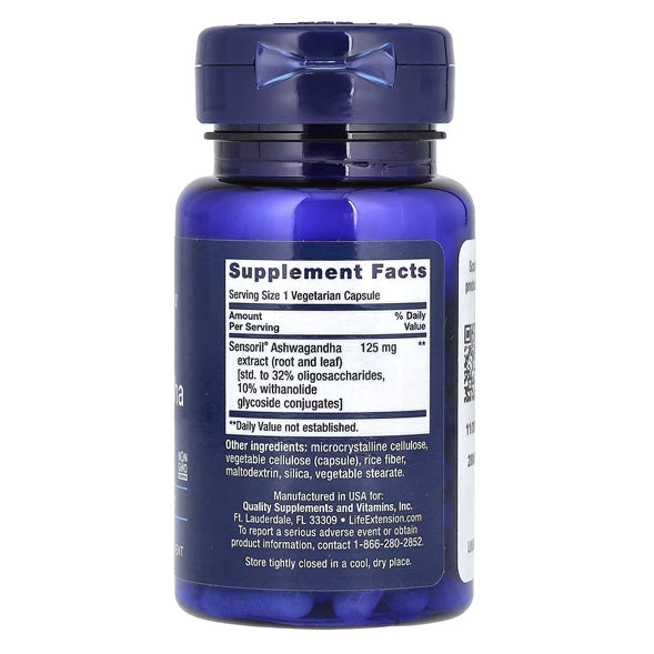 Life Extension: Optimized Ashwagandha 500mg (60 sofgels)