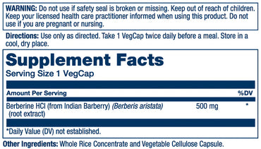 Solaray - Berberine 500mg (60 vegcaps)