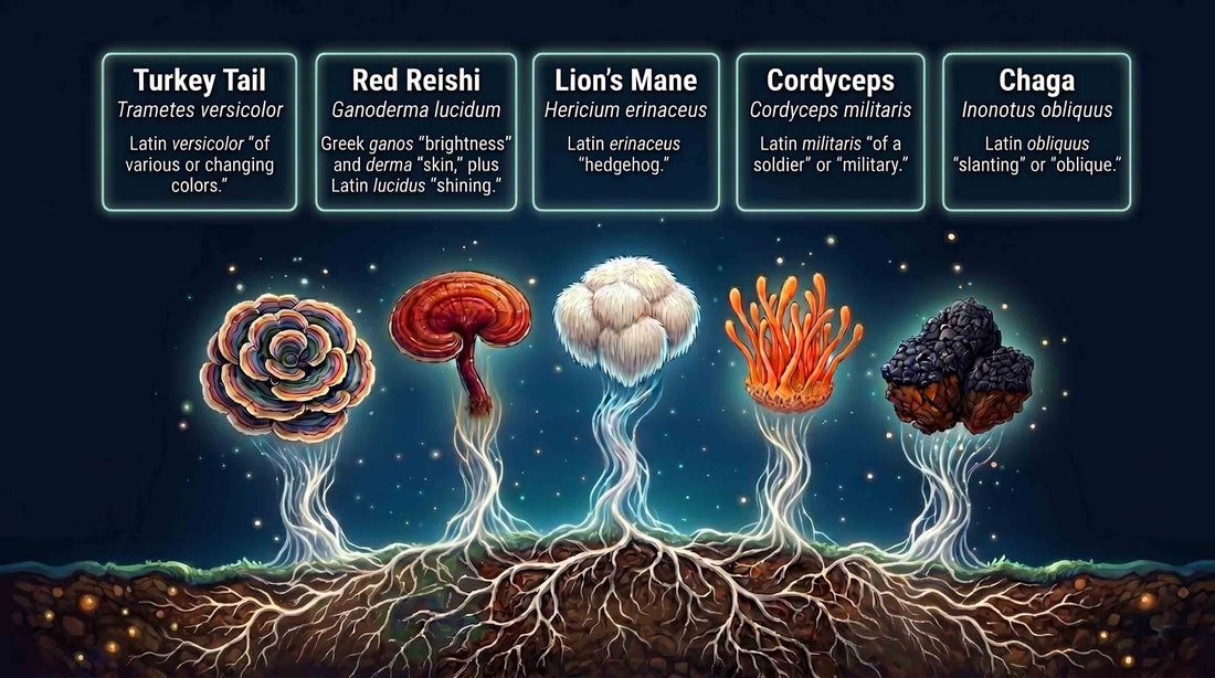 The Ethnobotanical Etymology of The Five Mushroom Protocol