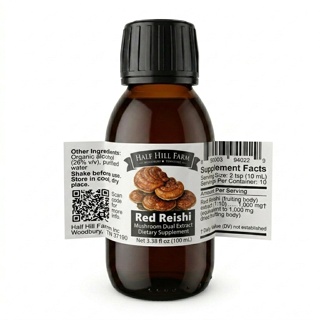 Chaga Mushroom Liquid Dual Extract- 100% Fruiting Body | Half Hill
