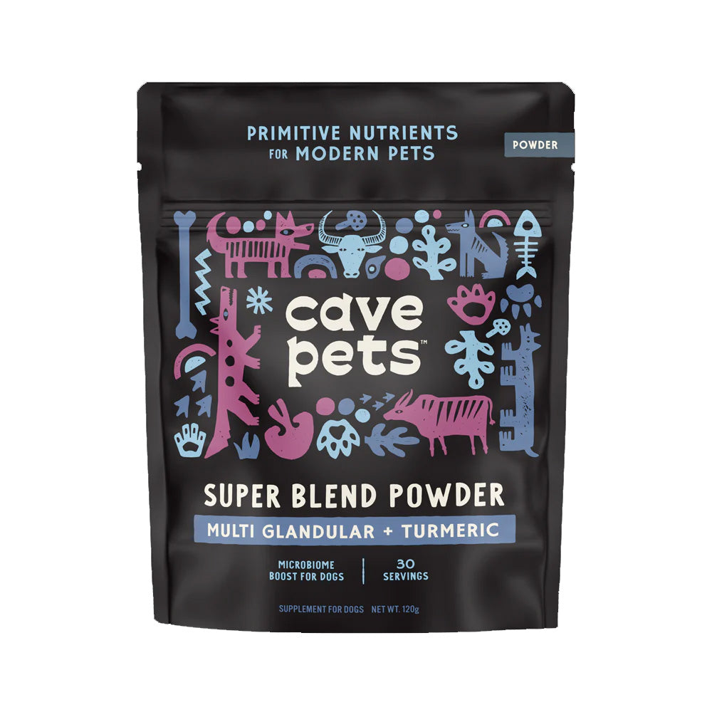 Cave Pets Super Blend Powder: Multi Glandular + Turmeric (30 servings)