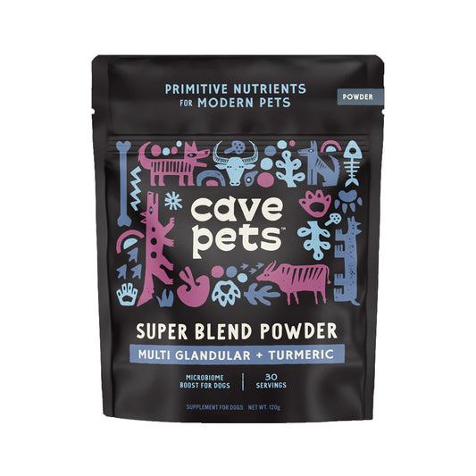 Cave Pets Super Blend Powder: Multi Glandular + Turmeric (30 servings)