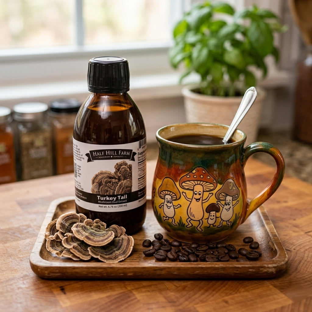 Turkey Tail Mushroom Extracts | Organic Dual Extract Tincture
