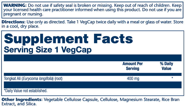 Solaray - Tongkat Ali 400mg (60 vegcaps)